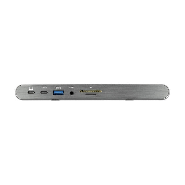 D DeLOCK Dockingstation 2xDisplayPort/HDMI/3xUSB3.2/RJ45 Ethernet/Audio/2xUSB-C Grey
