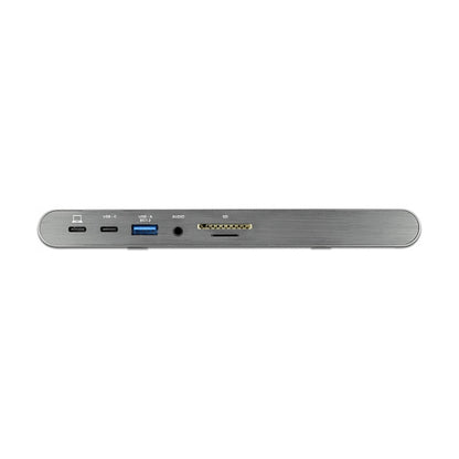 D DeLOCK Dockingstation 2xDisplayPort/HDMI/3xUSB3.2/RJ45 Ethernet/Audio/2xUSB-C Grey