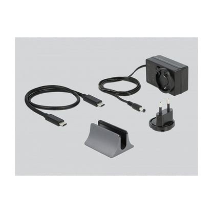 D DeLOCK Dockingstation 2xDisplayPort/HDMI/3xUSB3.2/RJ45 Ethernet/Audio/2xUSB-C Grey
