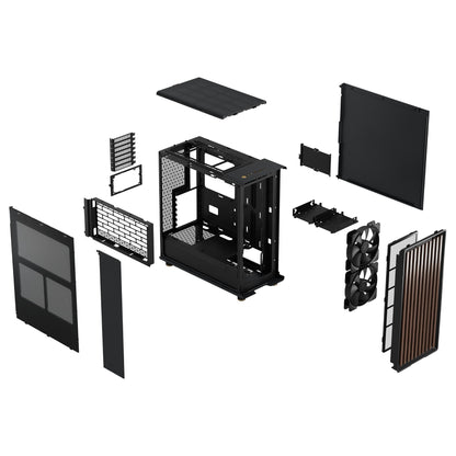 Midi Fractal Design North Charcoal Black Mesh Window