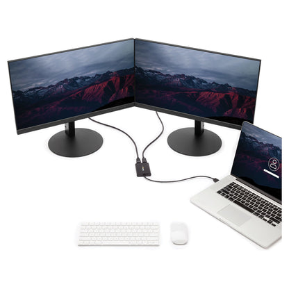 Adapter USB3.0 (ST) > 2x DisplayPort (BU) 4K 60Hz 30cm StarTech.com Black