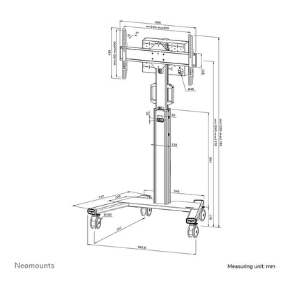Neomounts FL50S-825BL1 Bodenständer für 37-75" Bildschirme - Schwarz