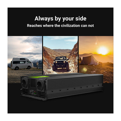 Green Cell KFZ Spannungswandler Power Inverter 24V > 230V 3000/6000W Black