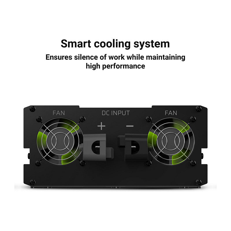 Green Cell KFZ Spannungswandler Power Inverter 24V > 230V 3000/6000W Black