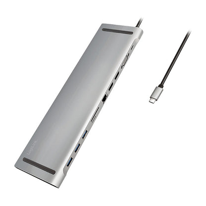 LogiLink UA0373 USB-C 11-in-1 PD 100W DockingStation Silber
