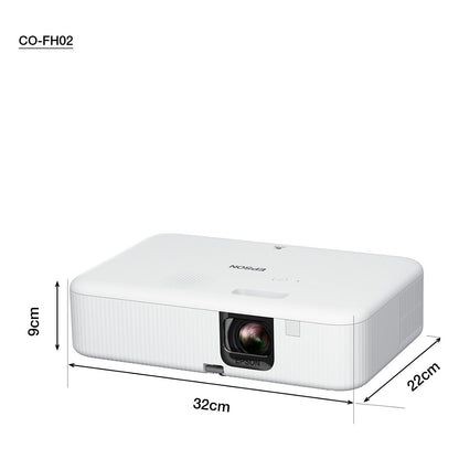 (1920x1080) Epson CO-FH02 3000-Lumen 16:9 HDMI 2xUSB Speaker White