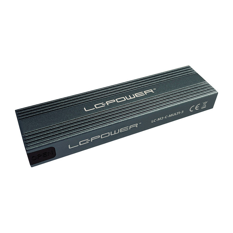 M.2 LC-M2-C-MULTI-3 LC-Power USB3.2 M.2-SSD-Gehäuse (NVMe & SATA)
