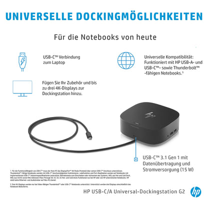 D HP USB-C Dock G5 Schwarz 100W