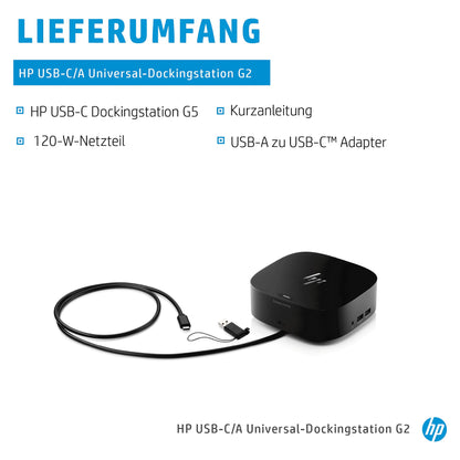 D HP USB-C Dock G5 Schwarz 100W