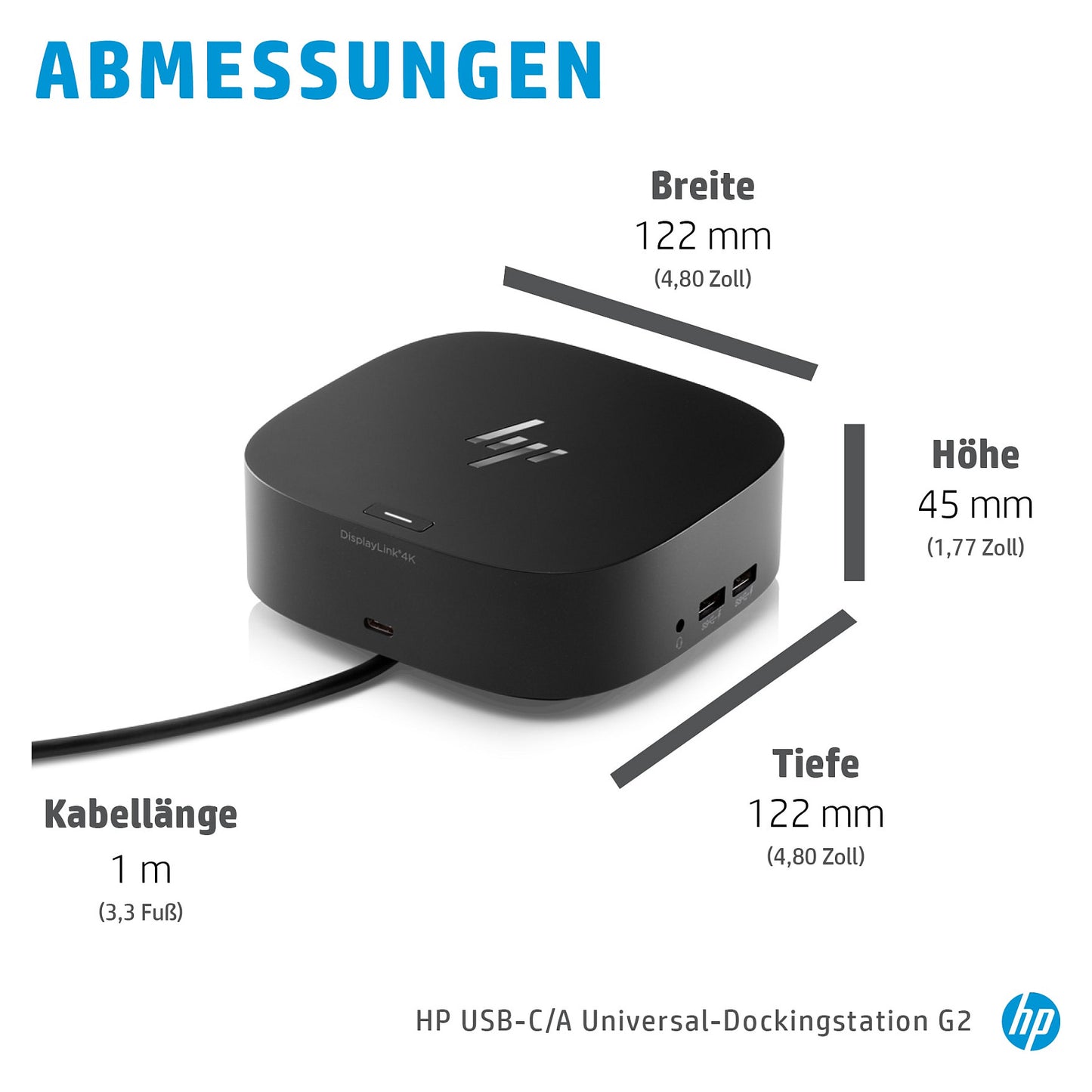 D HP USB-C Dock G5 Schwarz 100W