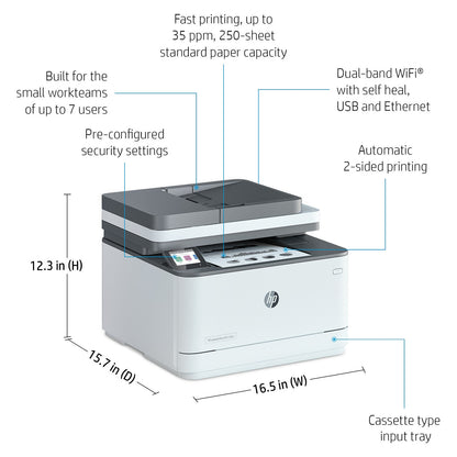 HP LaserJet Pro 3002dn S/W-Laserdrucker A4 33S./Min. LAN Duplex