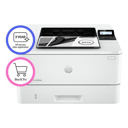 L HP LaserJet Pro 4002dn S/W-Laserdrucker A4 40 S./Min LAN Duplex