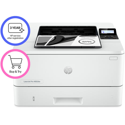 L HP LaserJet Pro 4002dw S/W-Laserdrucker 40S./Min. A4 LAN WLAN Duplex