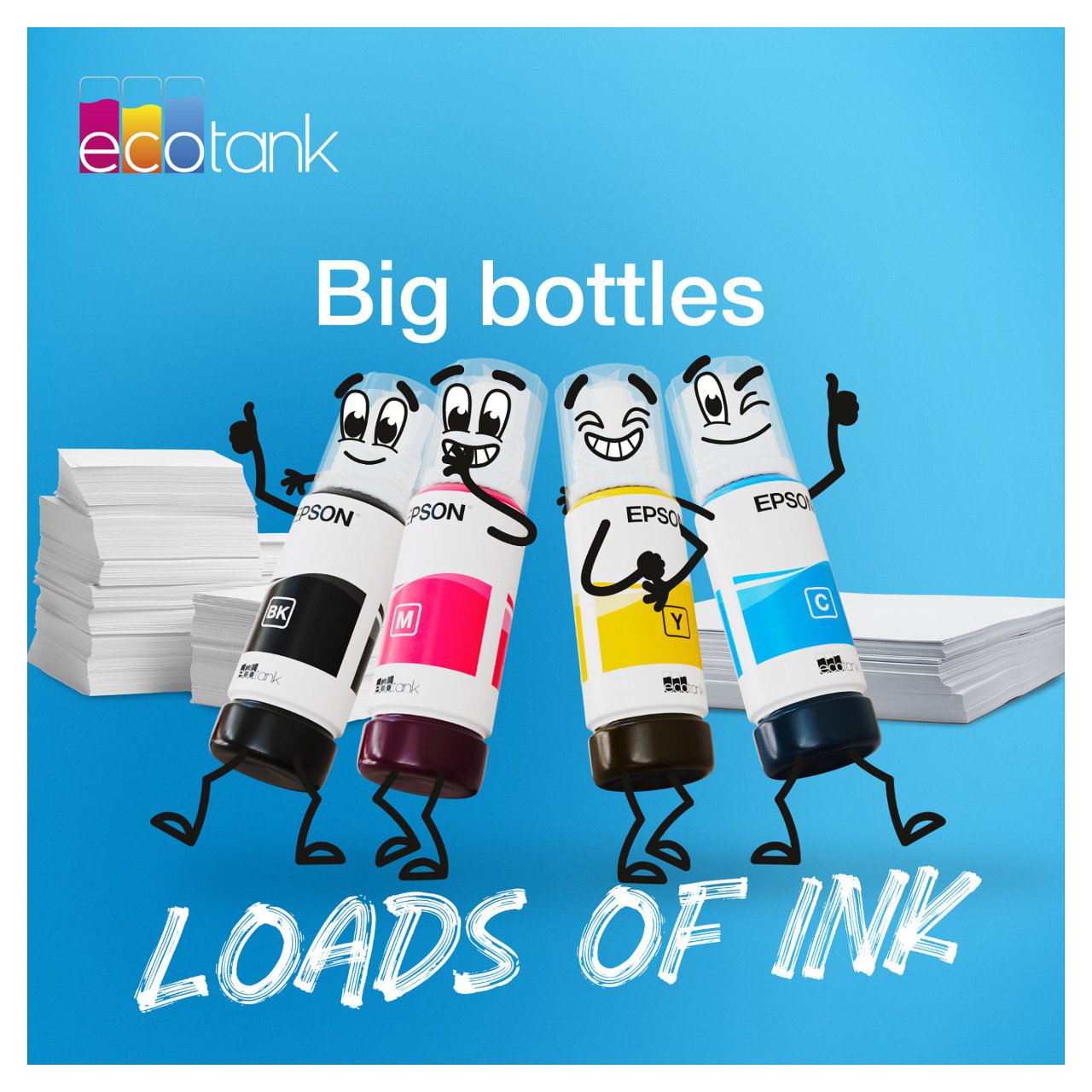 Epson Tinte 104 EcoTank C13T00P640 4er Multipack (BKMCY) bis zu 7.500 Seiten