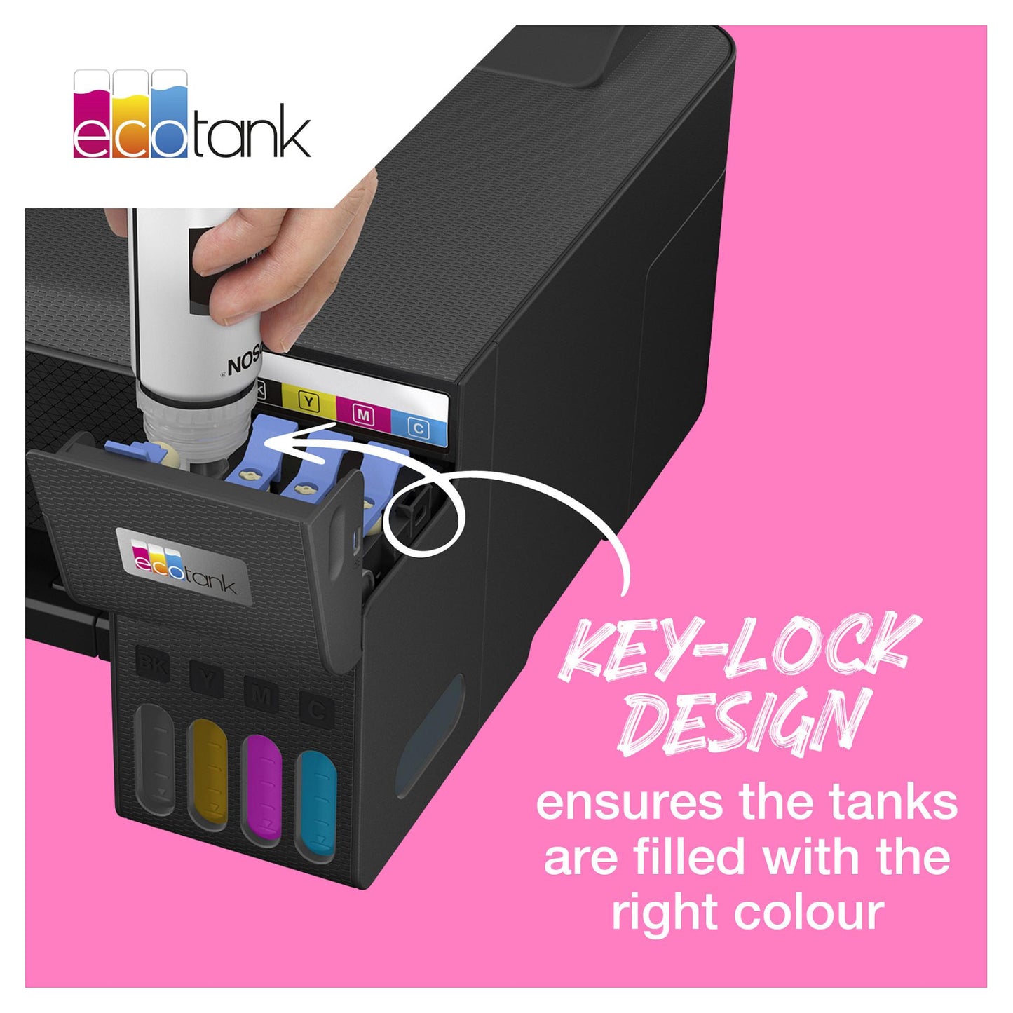 Epson Tinte 104 EcoTank C13T00P640 4er Multipack (BKMCY) bis zu 7.500 Seiten