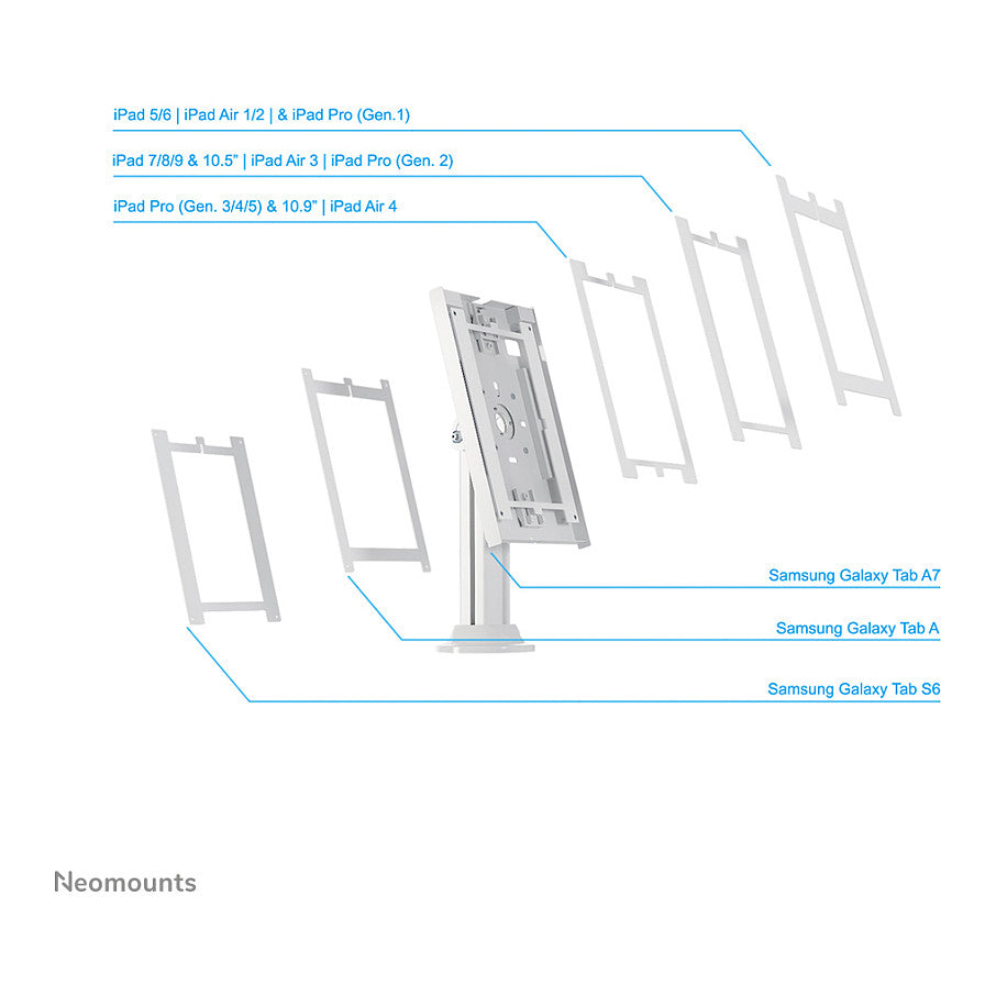 drehbare Tablet-Tischhalterung für 9.7-11'' Tablets DS15-640WH1 Neomounts White