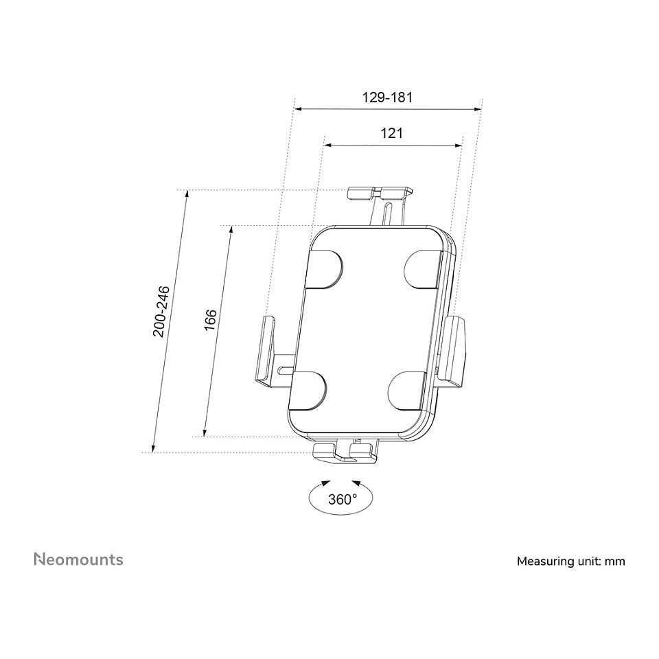 drehbare Tablet-Wandhalterung für 7.9-11'' Tablets WL15-625BL1 Neomounts Black