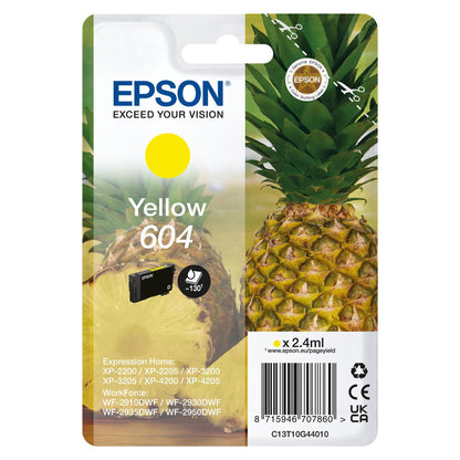 Epson Tinte 604 C13T10G44010 Gelb bis zu 130 Seiten