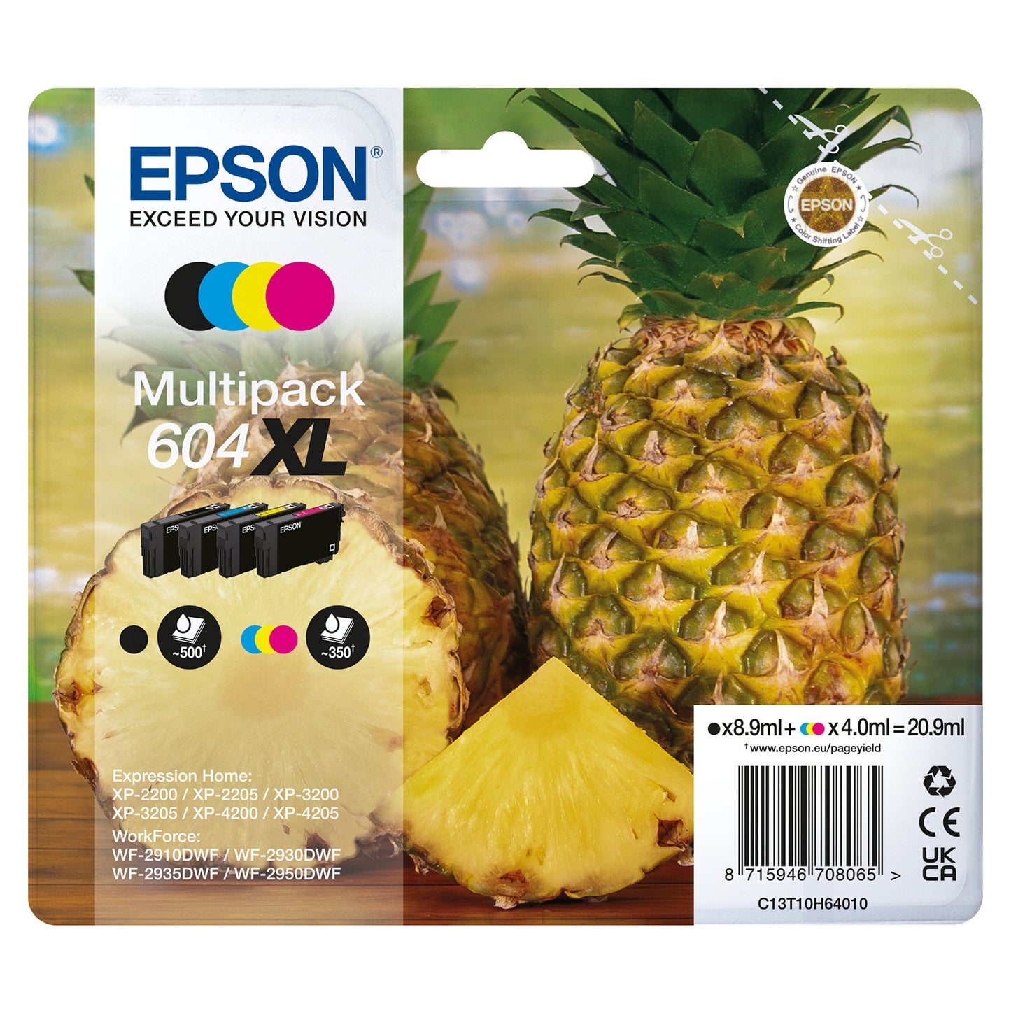 Epson Tinte 604XL C13T10H64010 Multipack (BKMCY) bis zu 350 Seiten