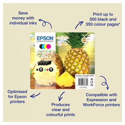 Epson Tinte 604XL C13T10H64010 Multipack (BKMCY) bis zu 350 Seiten