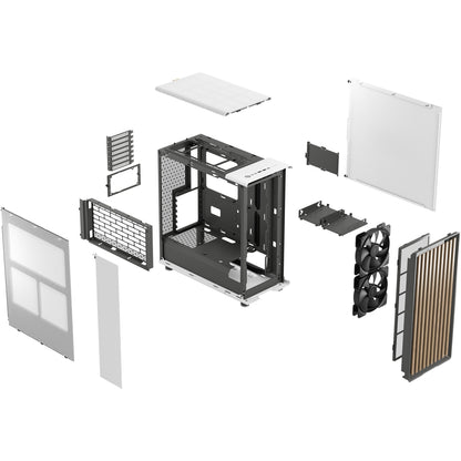 Midi Fractal Design North Chalk White Window Mesh