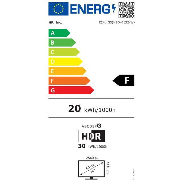 60,5cm/23,8'' (2560x1440) HP Z24q G3 16:9 5ms IPS HDMI DisplayPort VESA Pivot QHD Silver