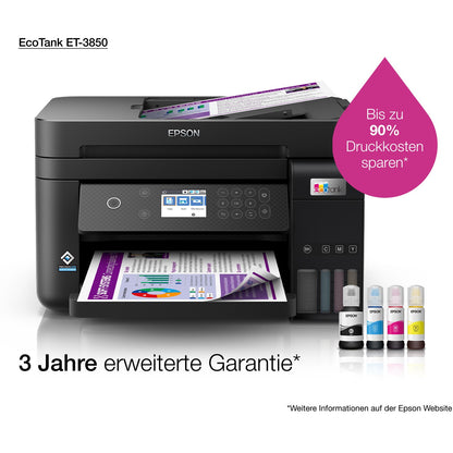 T Epson EcoTank ET-3850 Tintenstrahldrucker 3in1/A4/WiFi/WLAN/ADF/Duplex