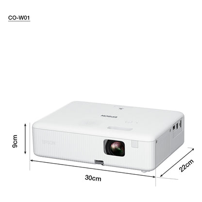 (1280x800) Epson CO-W01 3000-Lumen 16:10 HDMI USB Speaker White