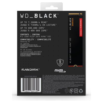 M.2 1TB WD Black SN850X NVMe PCIe 4.0 x 4
