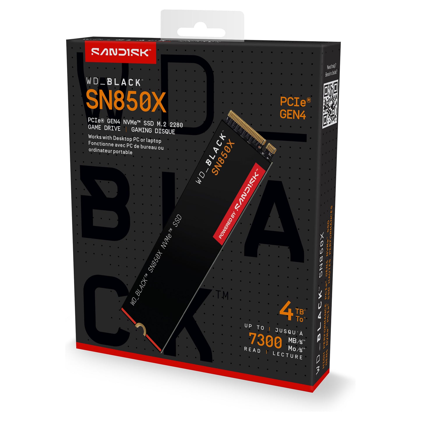 M.2 4TB WD Black SN850X NVMe PCIe 4.0 x 4