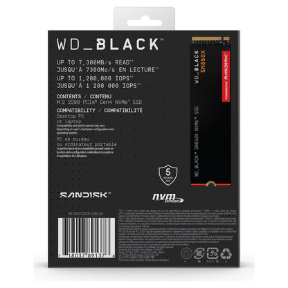 M.2 4TB WD Black SN850X NVMe PCIe 4.0 x 4