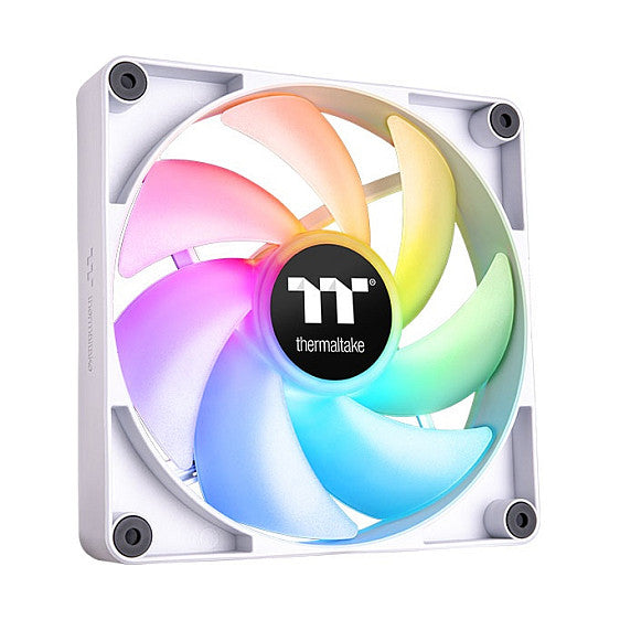 140mm Thermaltake CT140 ARGB Sync PC Cooling Fan White 500-1500rpm - 2Pack