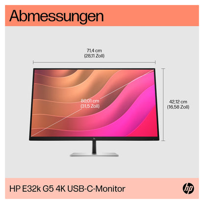 HP E32k G5 IPS UHD 3840x2160 DP/HDMI/USB-C 350cd