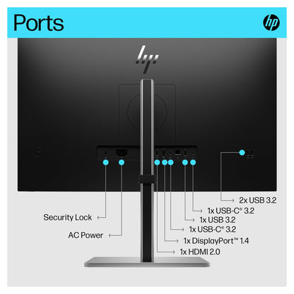 68,6cm/27" (3840x2160) HP E27k G5 16:9 4K UHD IPS 5ms 60Hz HDMI DisplayPort USB-C Speaker Black/Silver