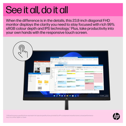 60,5cm/23,8'' (1920x1080) HP E24t G5 IPS HDMI DP Pivot Full HD