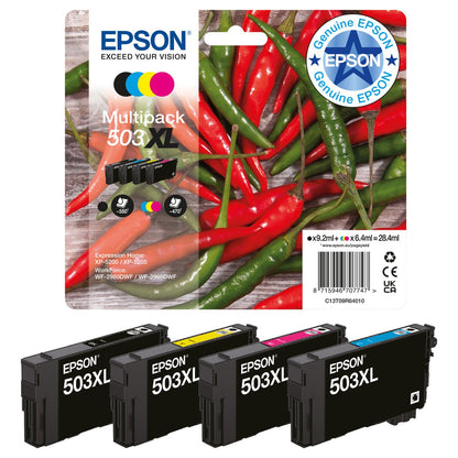 Epson Tinte 503 C13T09Q64010 4er Multipack (BKMCY) bis zu 165 Seiten
