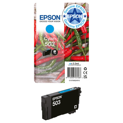 Epson Tinte 503 C13T09Q64010 4er Multipack (BKMCY) bis zu 165 Seiten