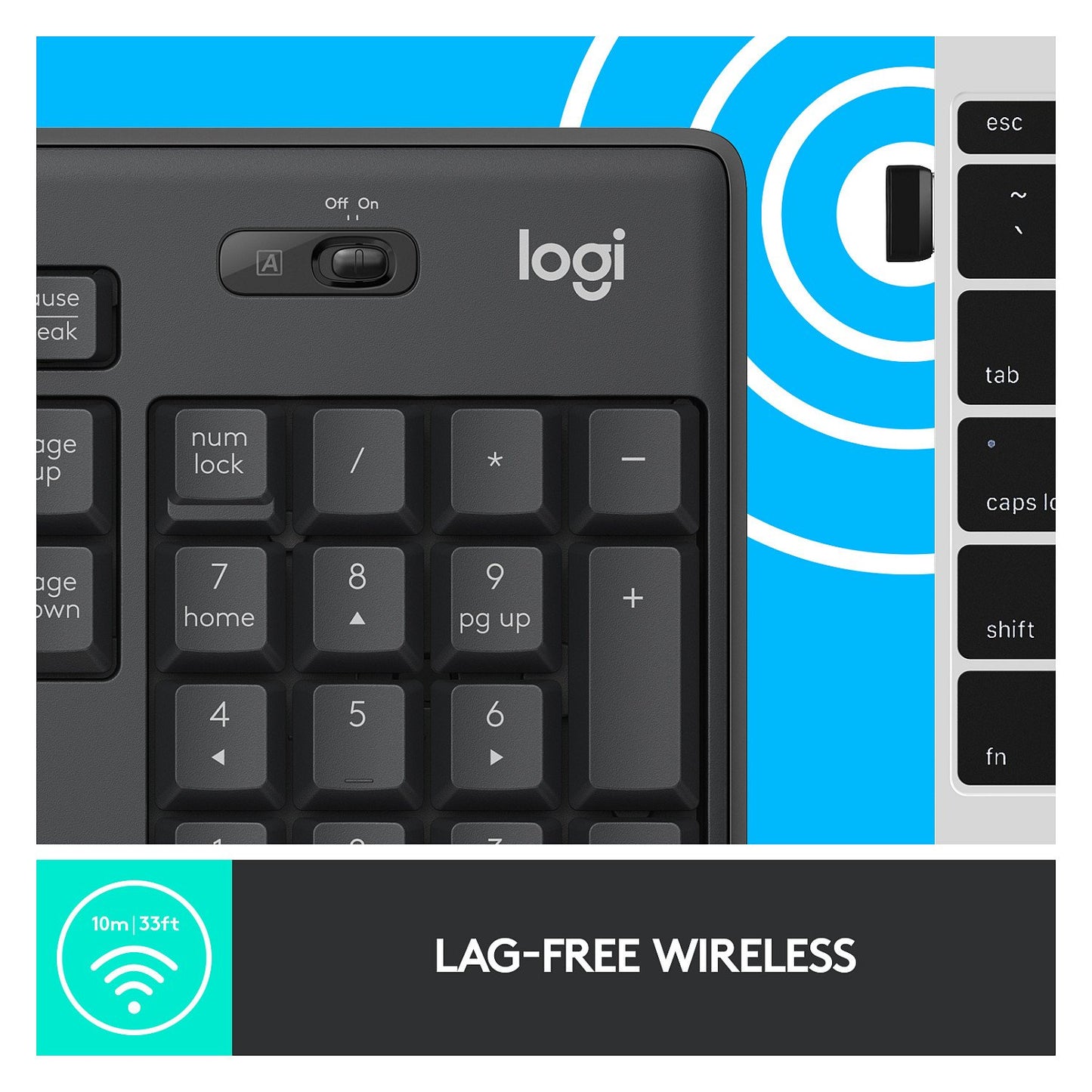 Logitech MK295 Silent Wireless Combo Graphite QWERTY US