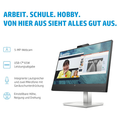 60,5cm/23,8'' (1920x1080) HP E24m G4 16:9 5ms USB-C VGA HDMI DP Speaker Full HD Black