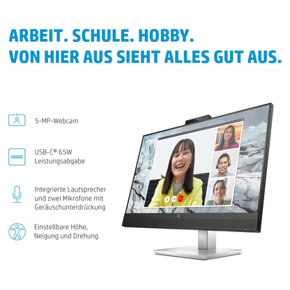 68,6cm/27'' (2560x1440) HP E27M G4 16:9 5ms USB HDMI DP Speaker QHD Black