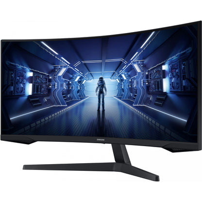 86cm/34'' (3440x1440) Samsung Odyssey C34G55TWWP Curved 21:9 1ms 144Hz HDMI DisplayPort VESA Ultra WQHD Black
