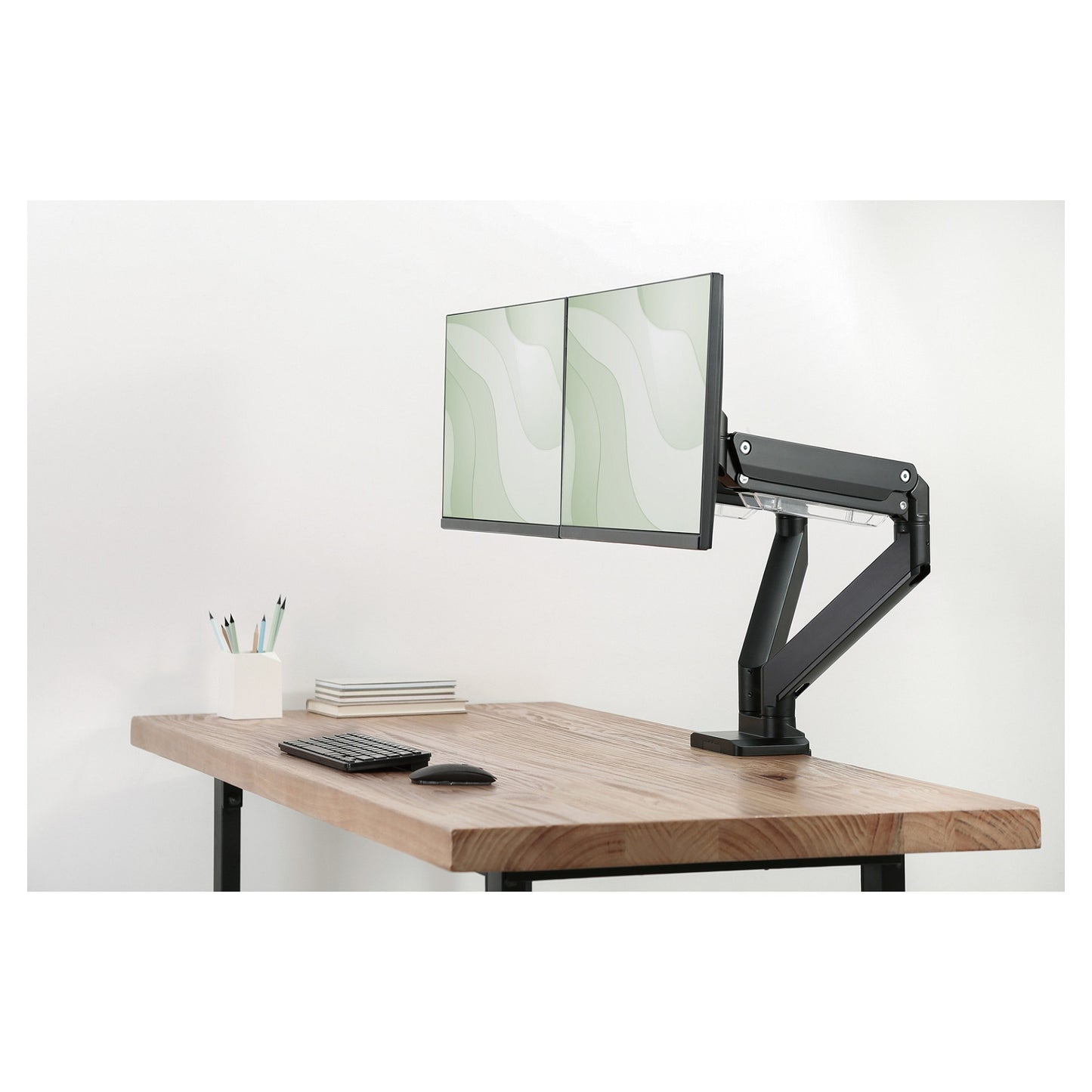 DIGITUS DA-90427 Tischhalterung für 2 Monitore 2x 35" 2x 15KG schwarz Gasdruckfeder DA-90427