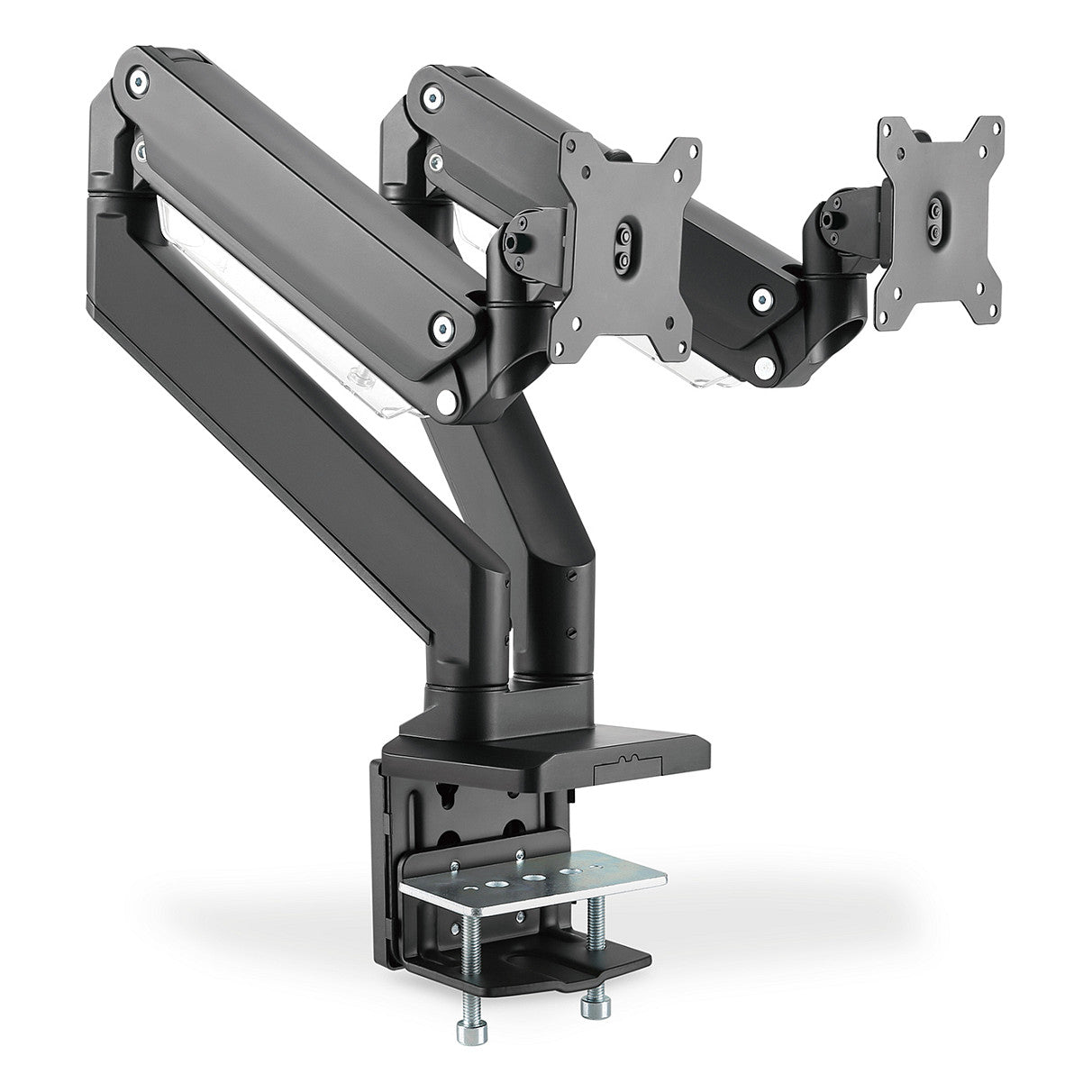 DIGITUS DA-90427 Tischhalterung für 2 Monitore 2x 35" 2x 15KG schwarz Gasdruckfeder DA-90427
