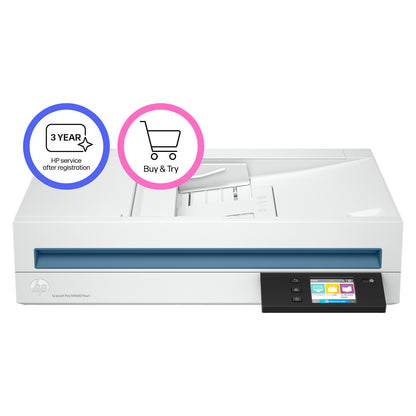 HP Scanjet Pro N4600 fnw1 Flachbettscanner ADF 40 S./Min USB3.0 LAN WLAN
