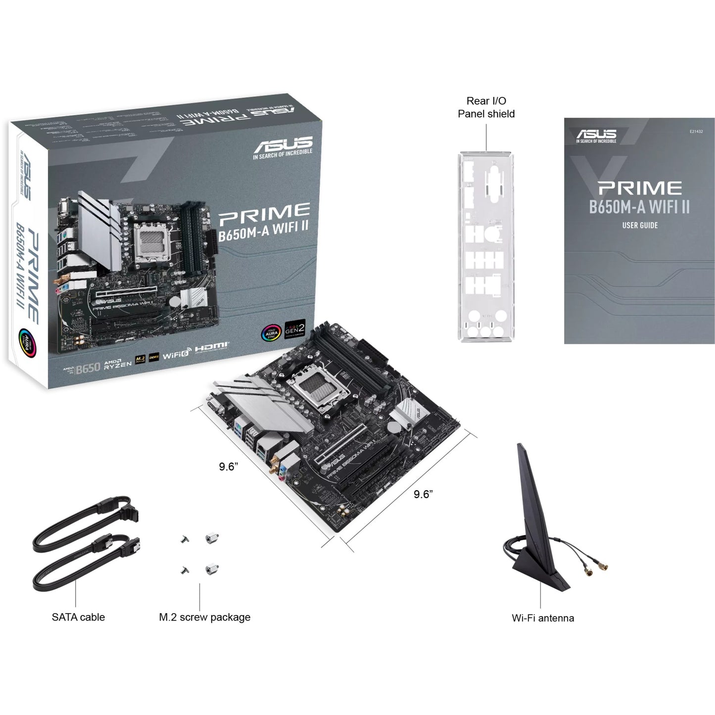 ASUS PRIME B650M-A WIFI II AM5 B650/HDMI-DP-VGA/2xM.2/µATX