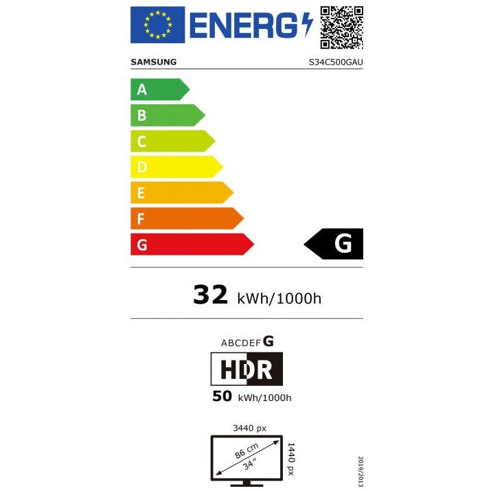 86,4cm/34'' (3440x1440) Samsung S34C500GAU 21:9 5ms 100Hz 2xHDMI DisplayPort VESA UWQHD Black