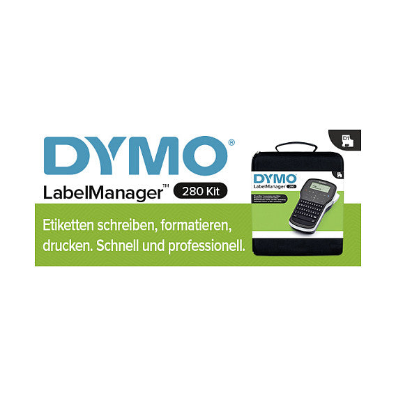 ET Dymo Beschriftungsgerät LabelManager 280 Tastatur QWERTZ KofferSet