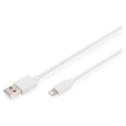 DIGITUS USB Kabel 2.0 A St. -> Lightning St., MFI 2M weiß