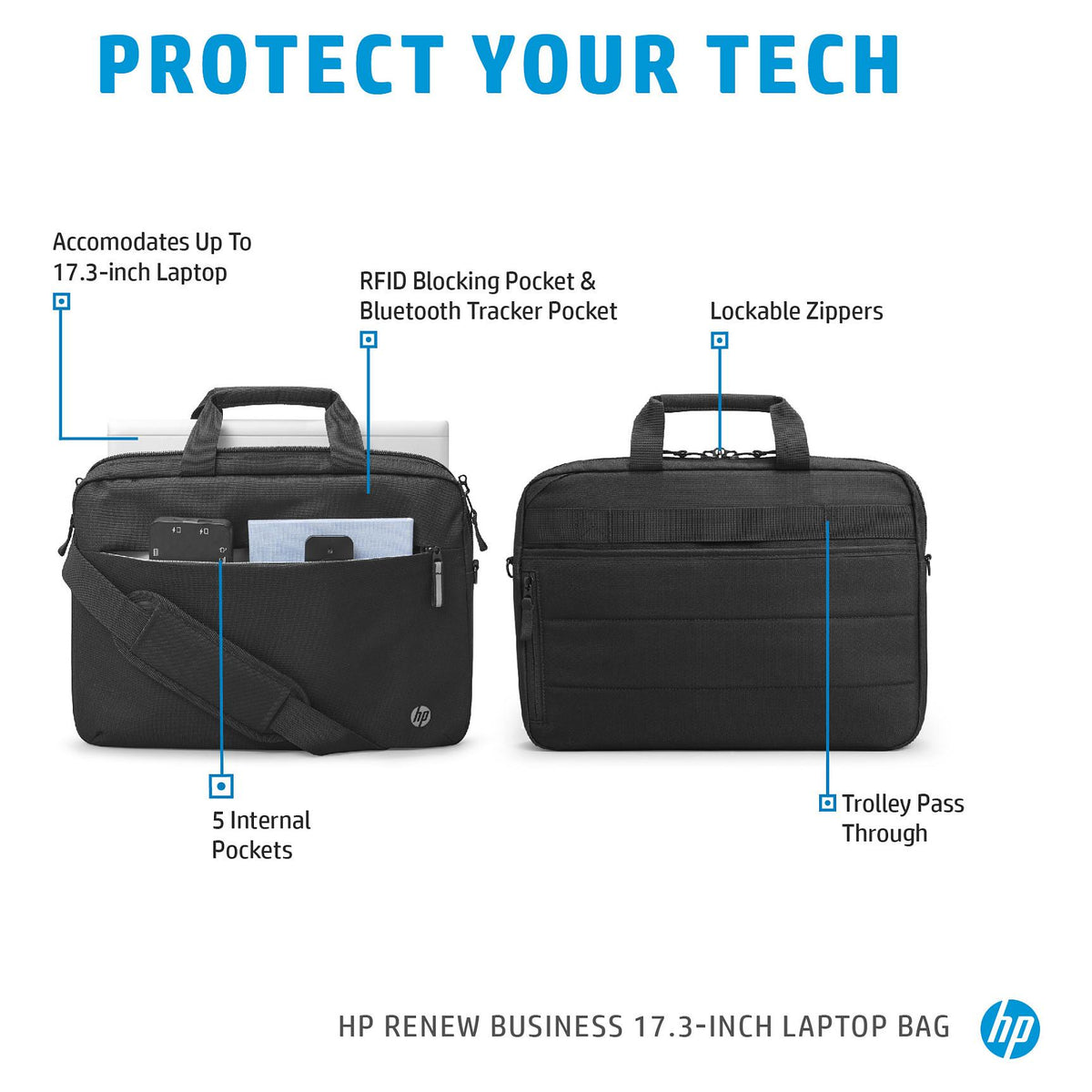 HP Renew Business Bag Black bis 43,9cm 17.3" Notebooktasche