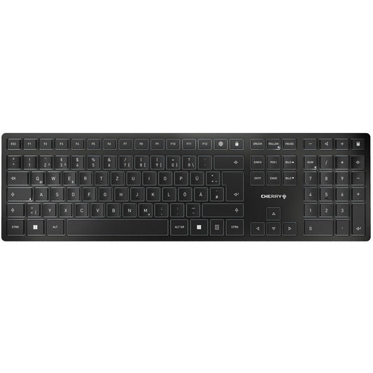 Cherry KW 9100 SLIM - Tastatur kabellos silber QWERTZ DE